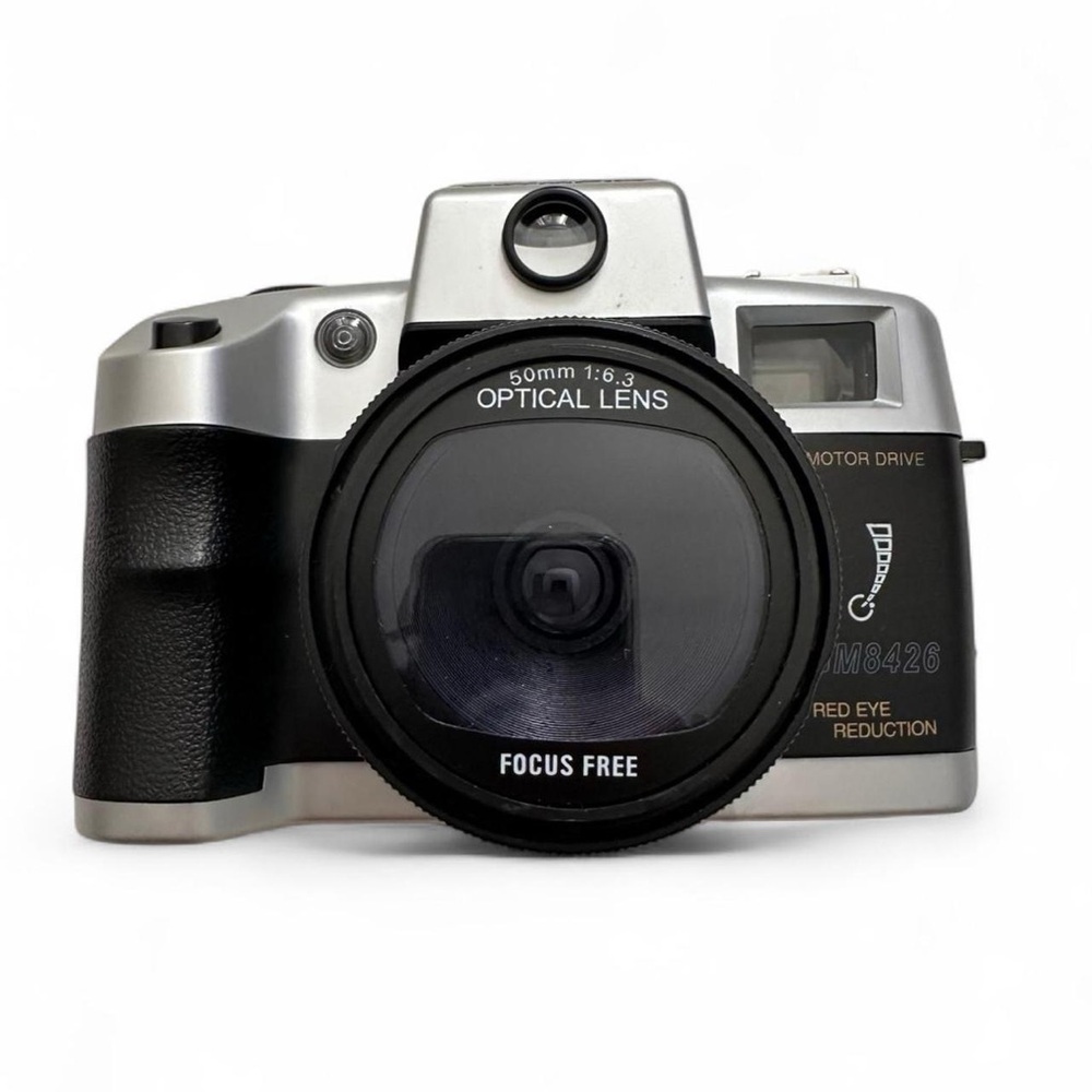 Silver and Black Olympia 35mm film Camera with 50mm Optical Lens